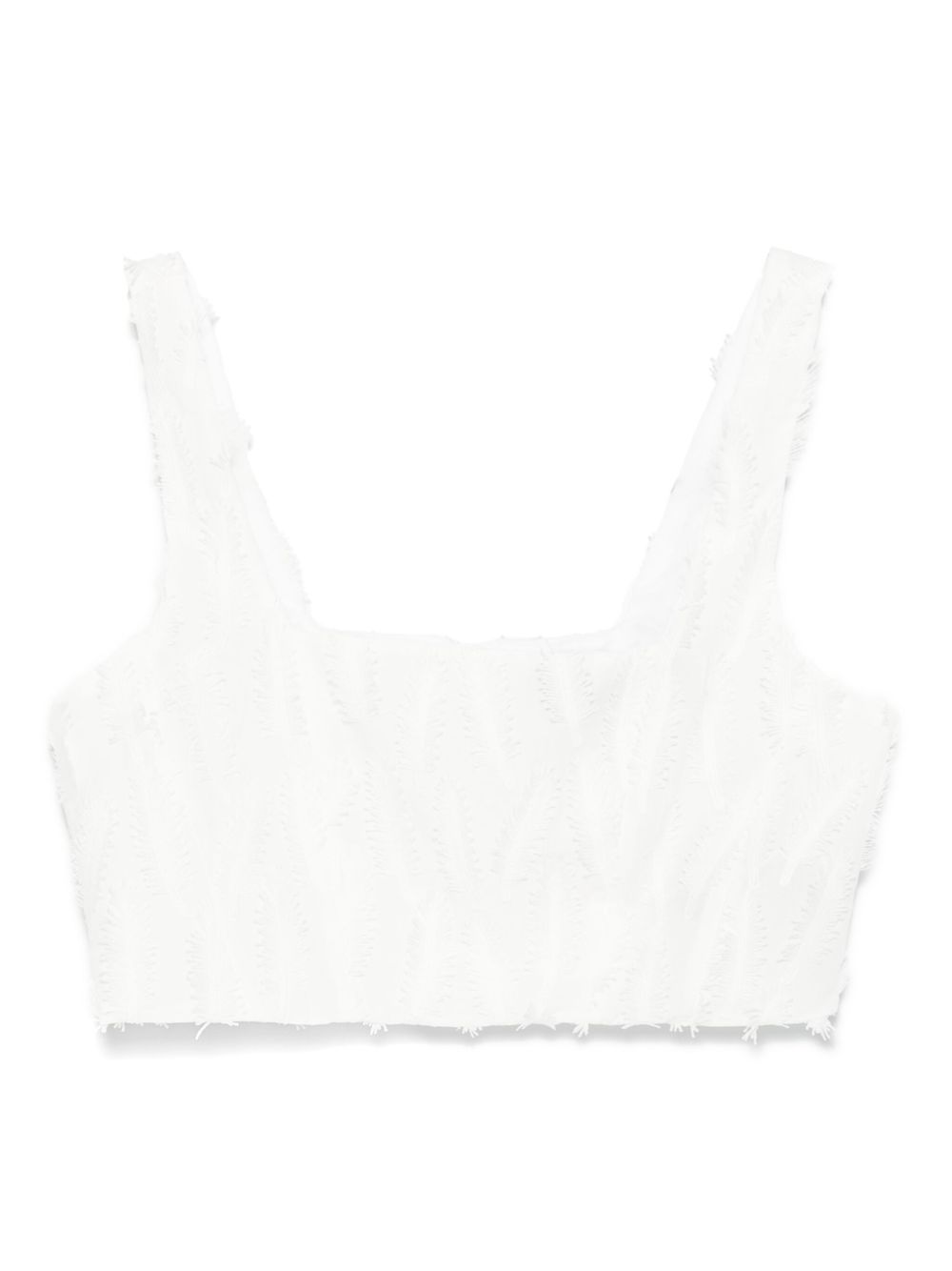 Federica Tosi appliqué-detail top - White