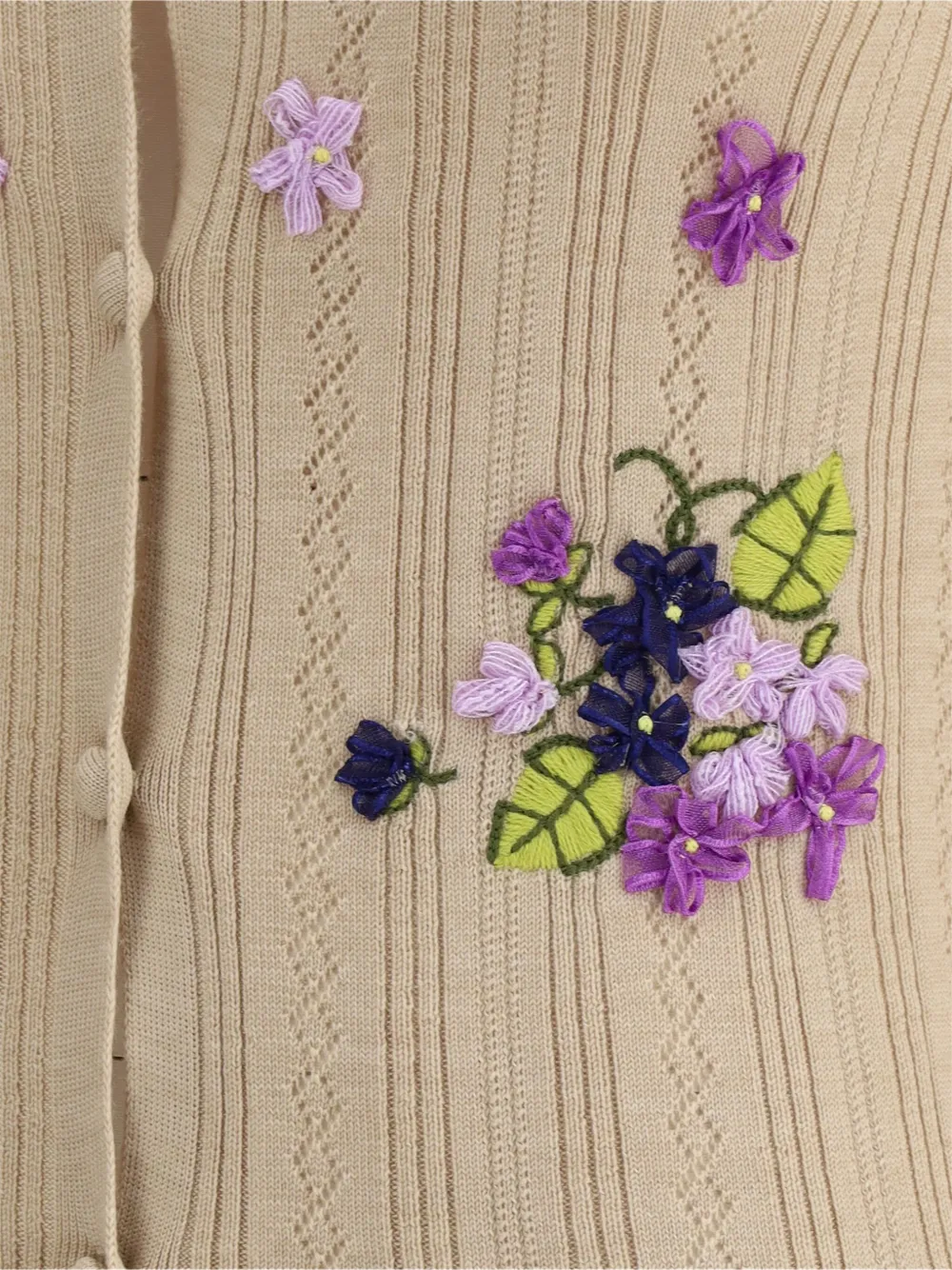 Valentino Garavani Vest met geborduurde bloemen Beige