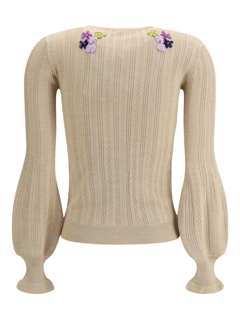 Valentino Garavani Vest met geborduurde bloemen Beige