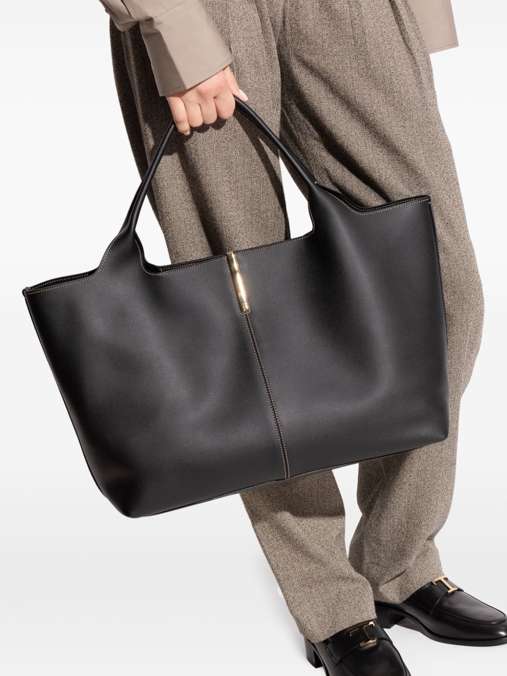 Tod's medium leather tote bag - Zwart