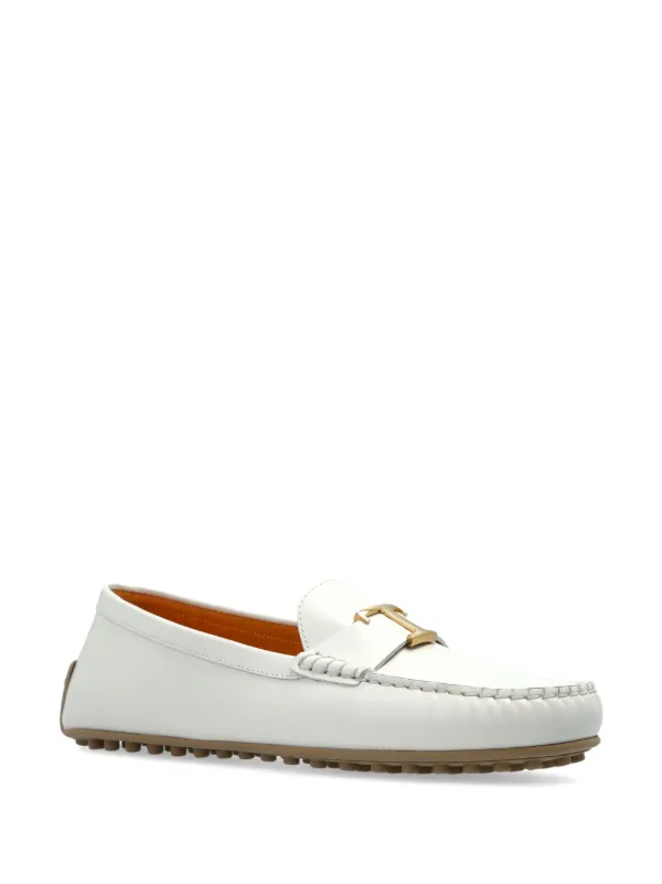 【 TOD'S 】レザー ローファー ホワイト Tod's レザーローファー | ホワイト | FARFETCH JP