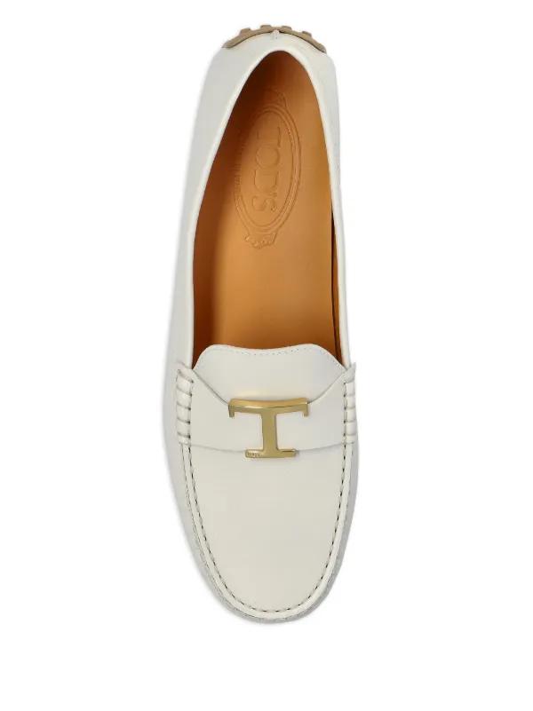 【 TOD'S 】レザー ローファー ホワイト TOD'S ホワイトレザー ローファー トッズ