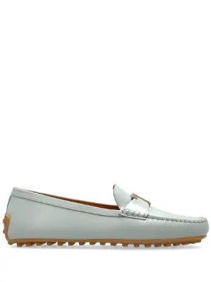 Tod\'s Light Blue Distressed Denim Loafers Tod main image 4