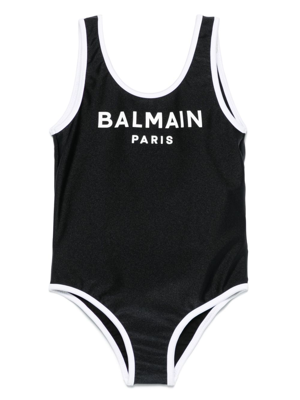 BALMAIN LOGO-PRINT SWIMSUIT