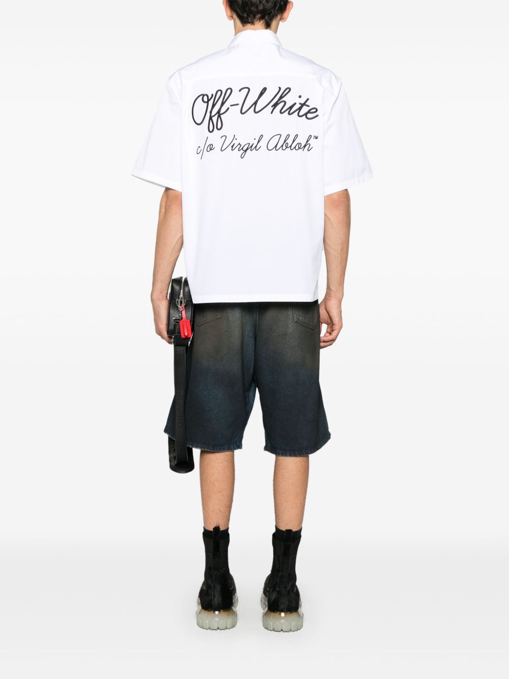 Off-White Overhemd met geborduurd logo - Wit