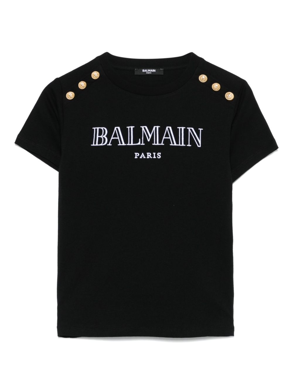 BALMAIN LOGO-EMBROIDERED T-SHIRT