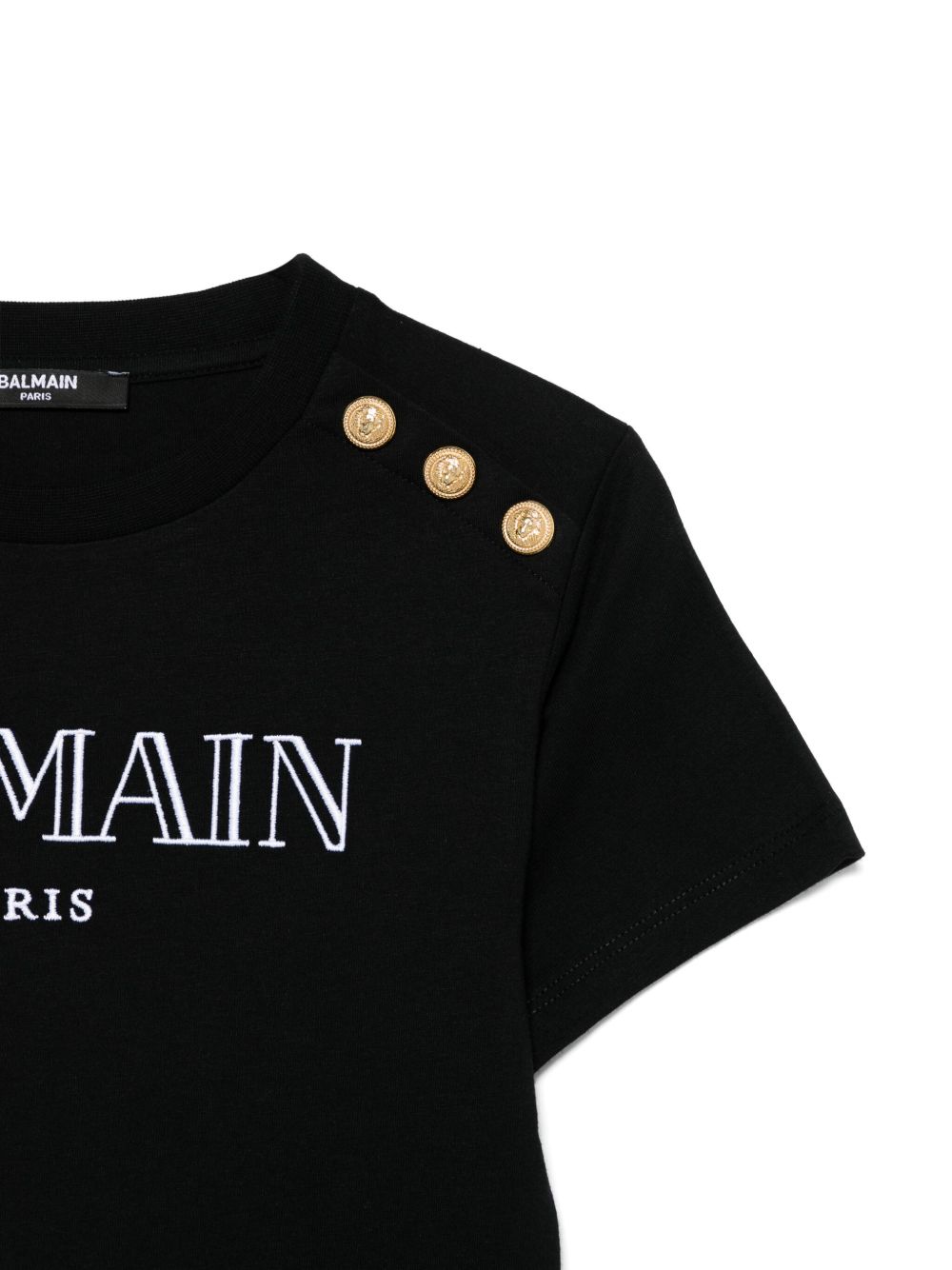 BALMAIN LOGO-EMBROIDERED T-SHIRT