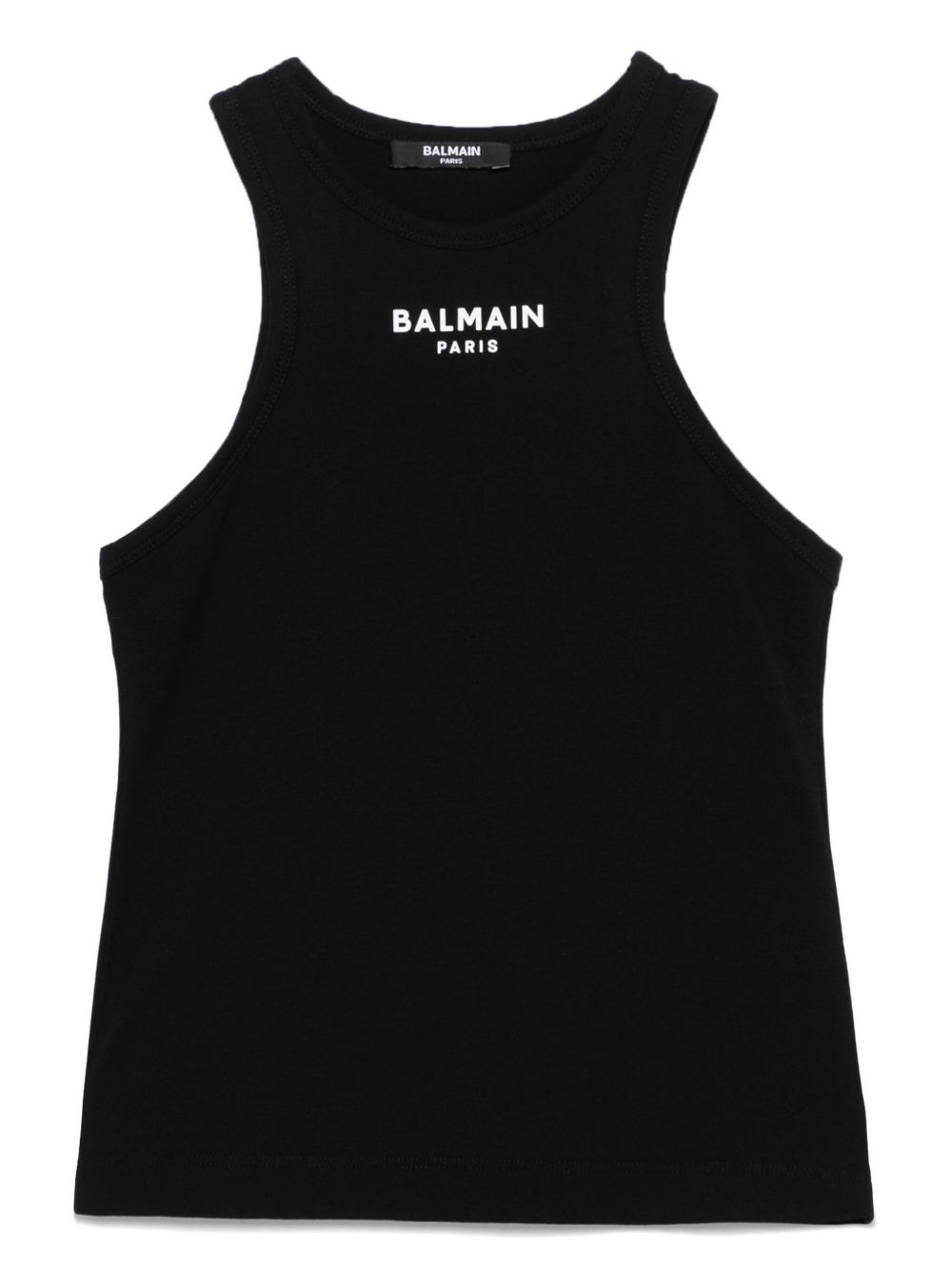 Balmain Kids Tanktop met rubberen logo Zwart