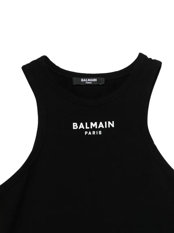 Balmain Kids rubberised-logo Tank Top | Black | FARFETCH Balmain Kids rubberised-logo Tank Top | Black | FARFETCH