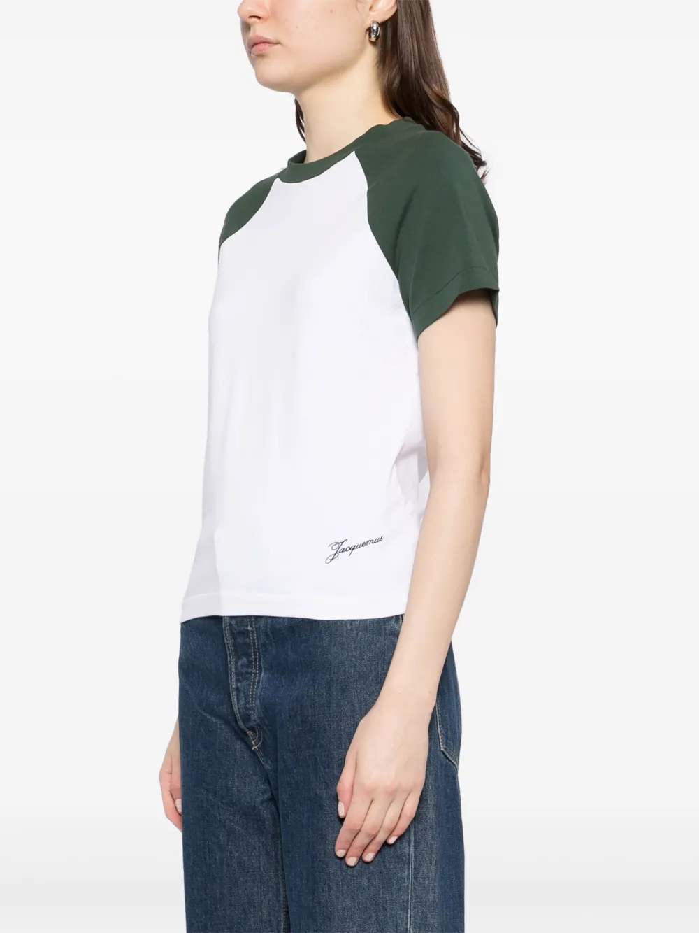 Shop Jacquemus Crew Neck T-shirt In White