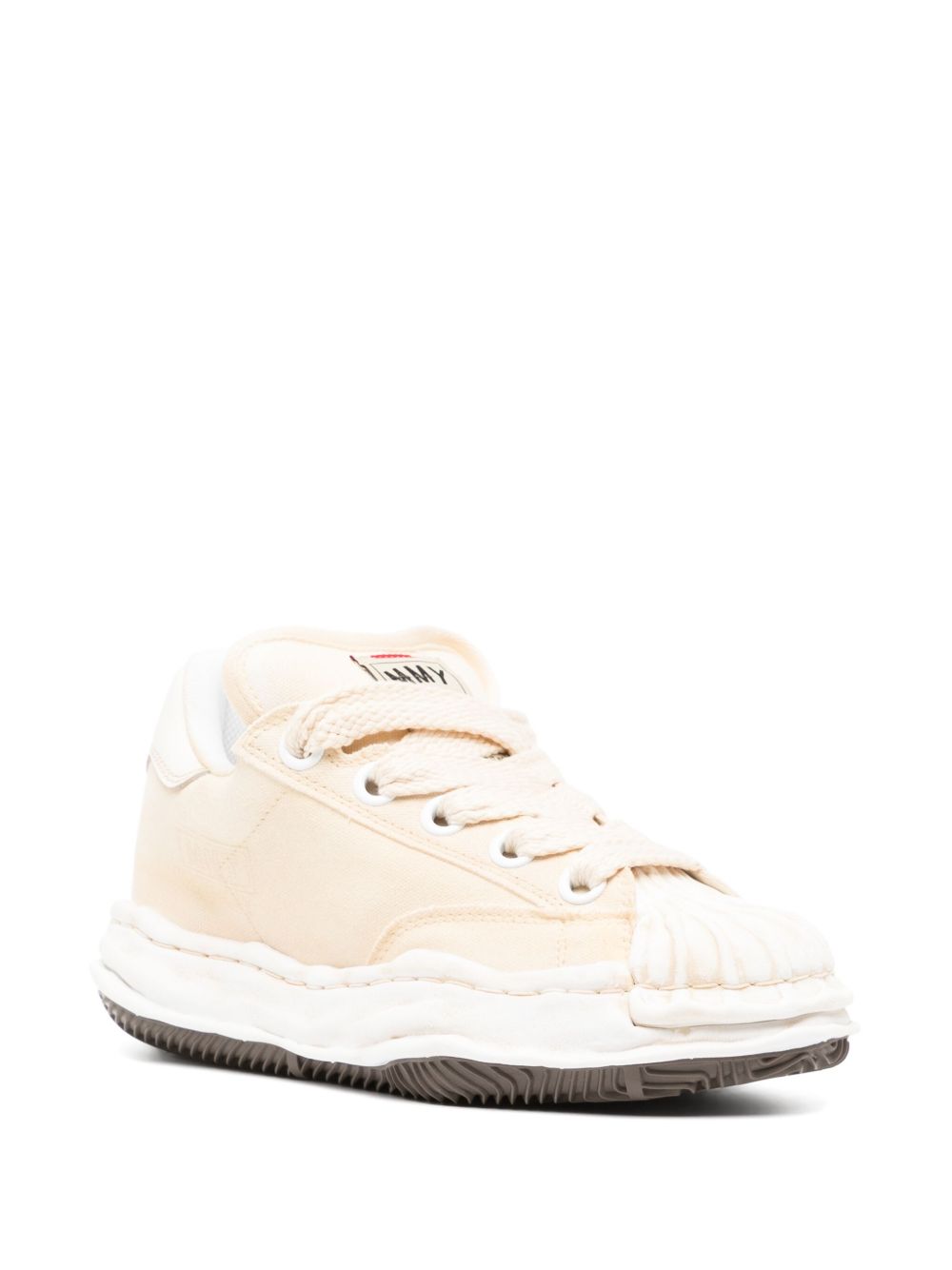 Maison MIHARA YASUHIRO Sneakers met ronde neus - Beige