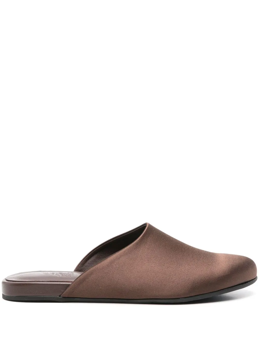 Shop Ancient Greek Sandals The Satin Slippers In Brown