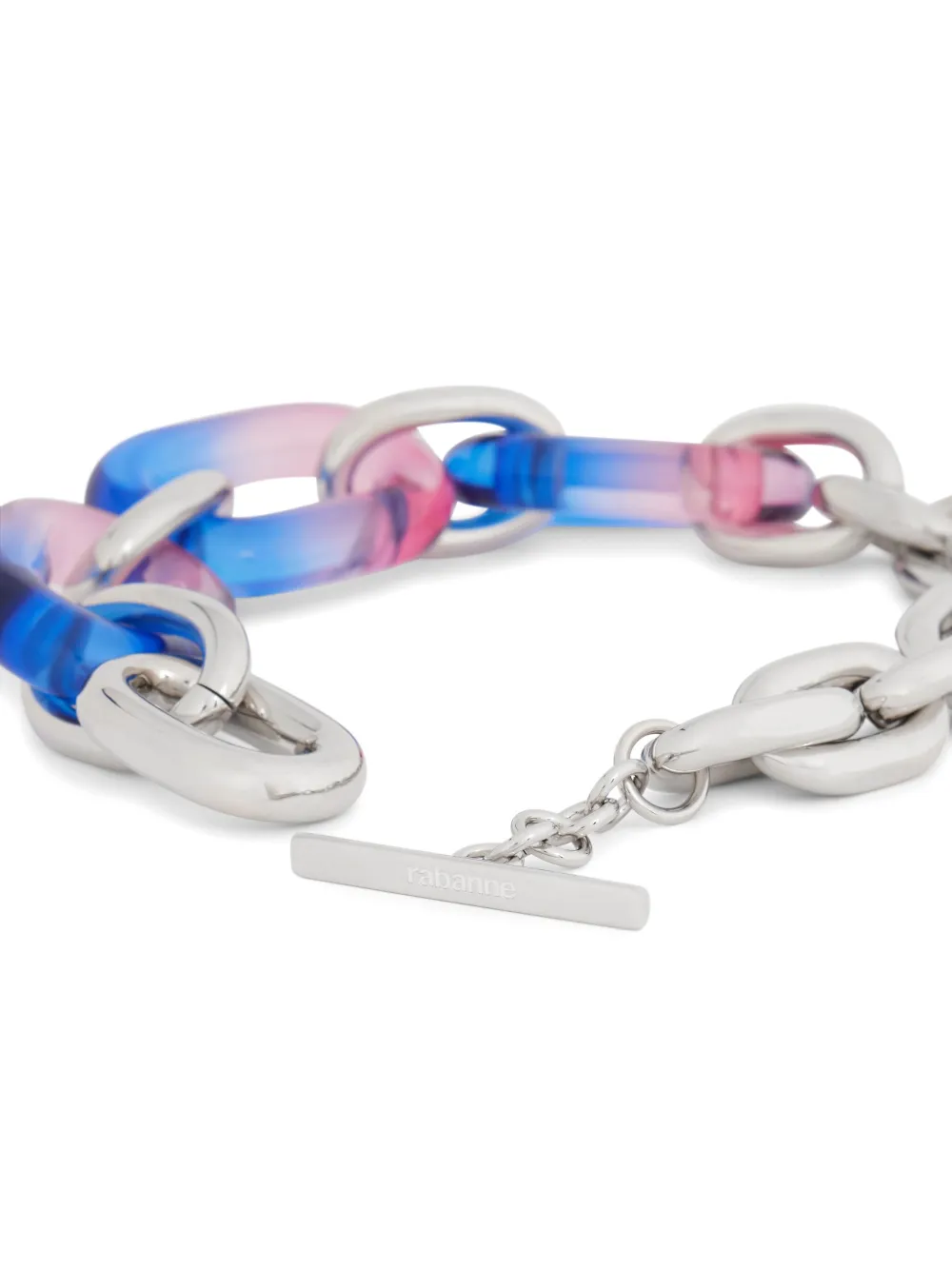 Rabanne Tie-dye Necklace In Silver