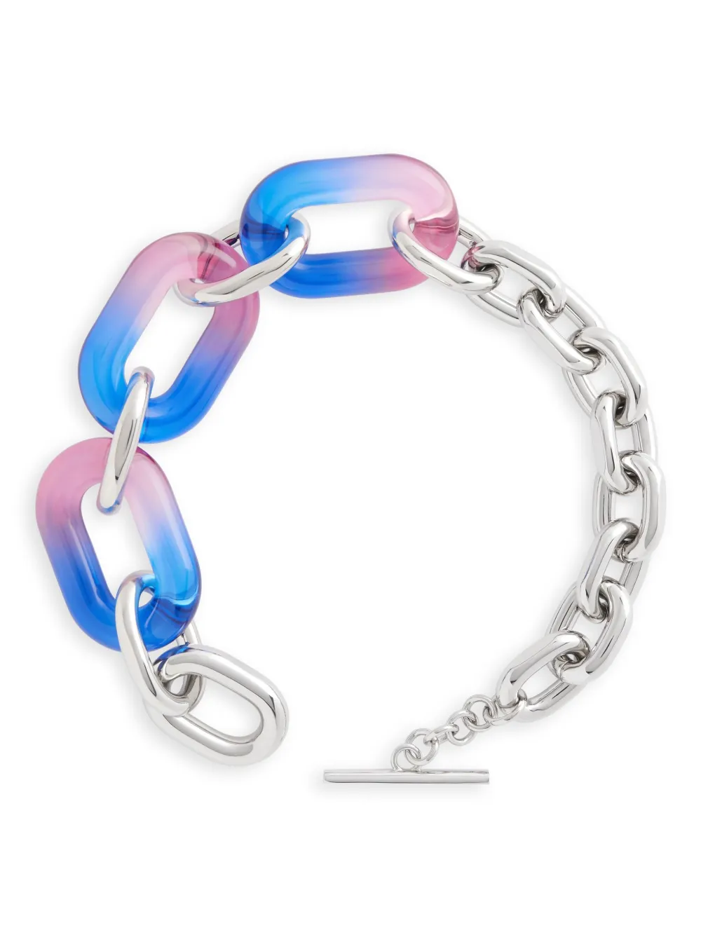 Rabanne Tie-dye Necklace In Silver