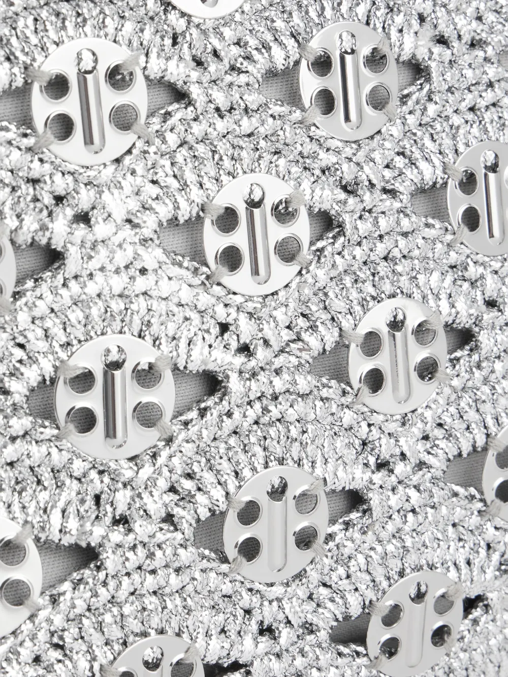 Rabanne Raffia clutch Zilver