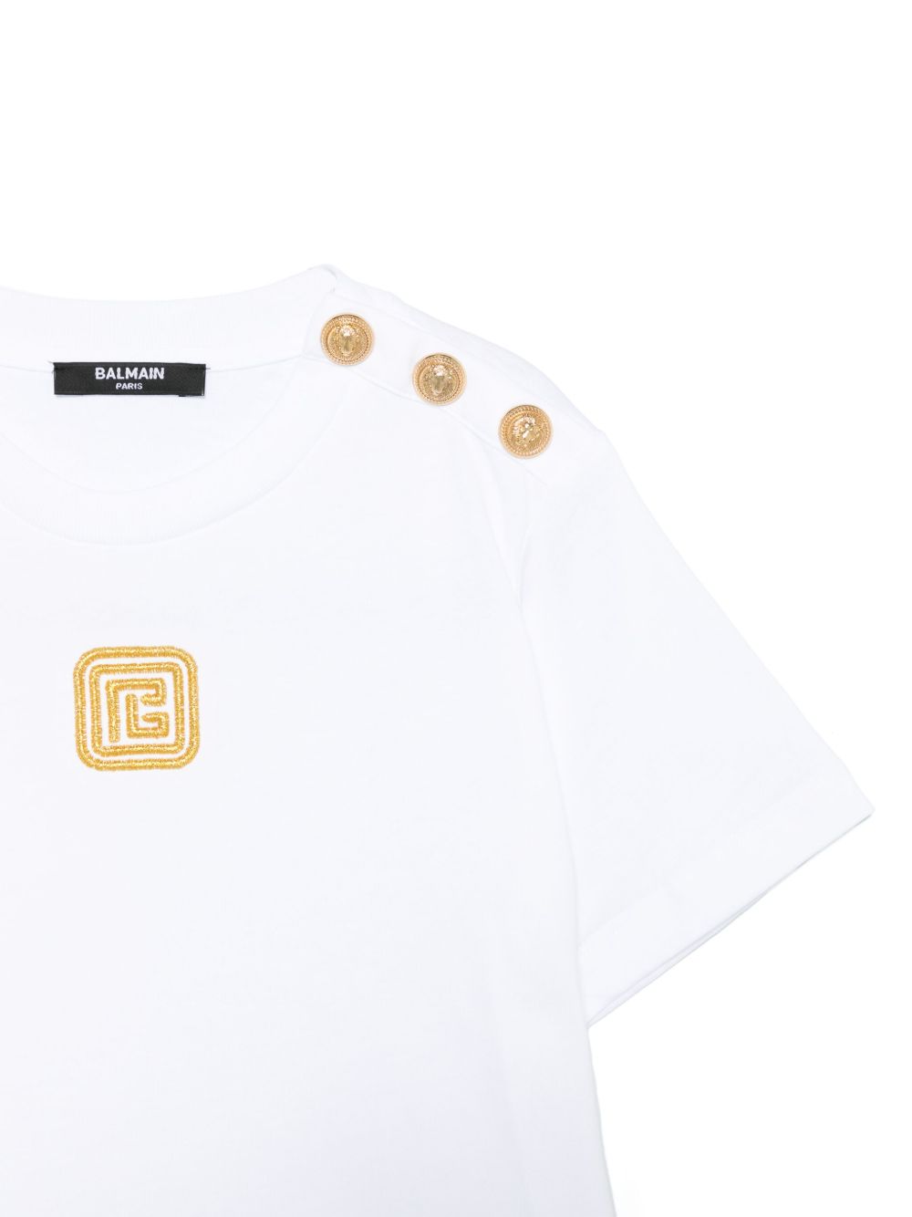 BALMAIN LOGO-EMBROIDERED T-SHIRT