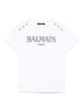 Balmain Kids logo-embroidered T-shirt - White