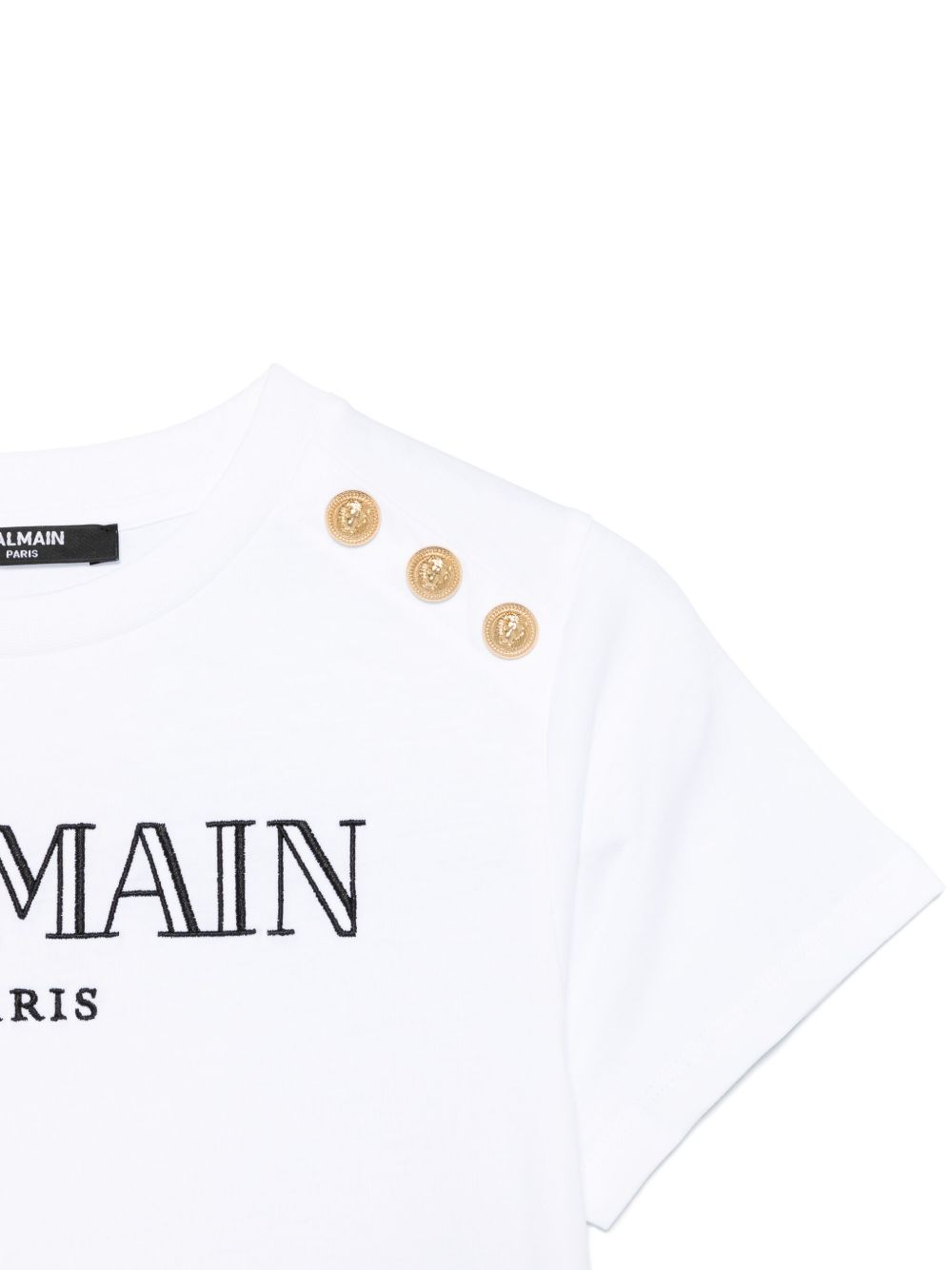 BALMAIN LOGO-EMBROIDERED T-SHIRT