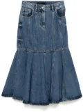 Juun.J denim mermaid skirt - Blue