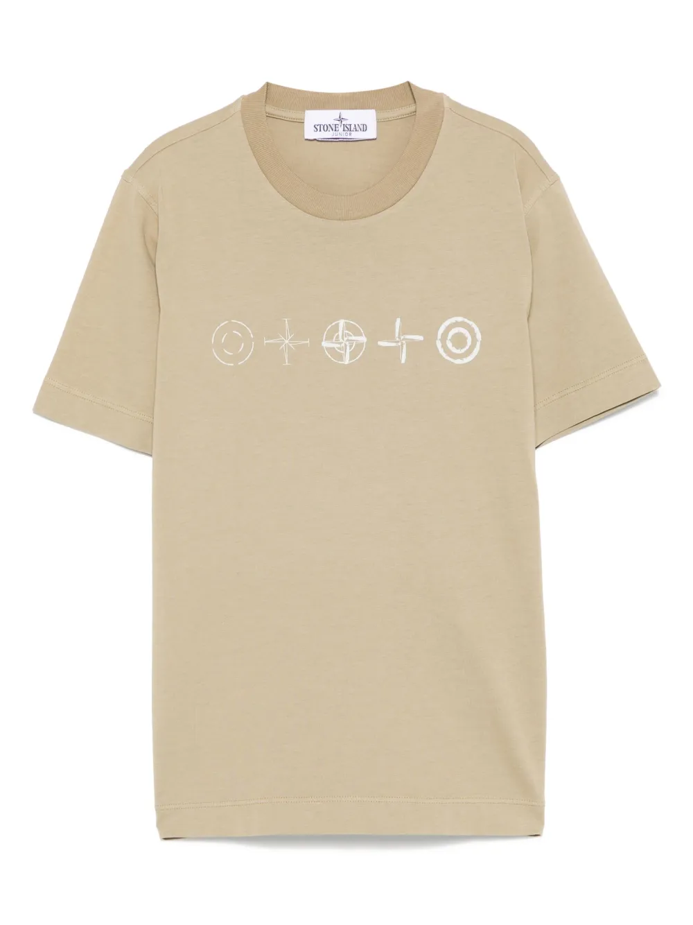 Stone Island Junior T-shirt met print Beige