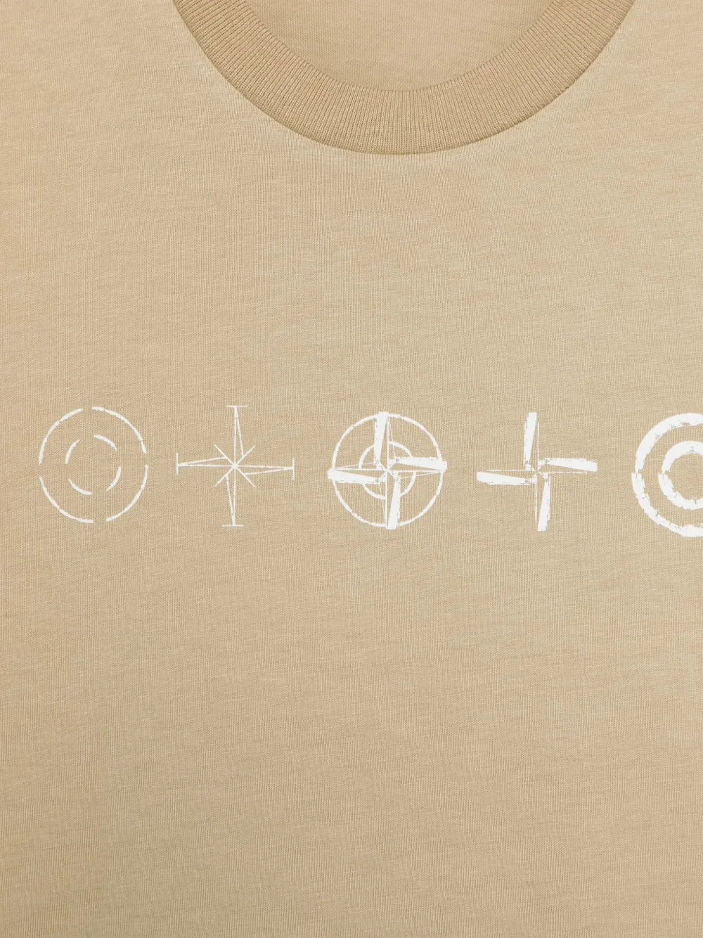 Stone Island Junior T-shirt met print Beige