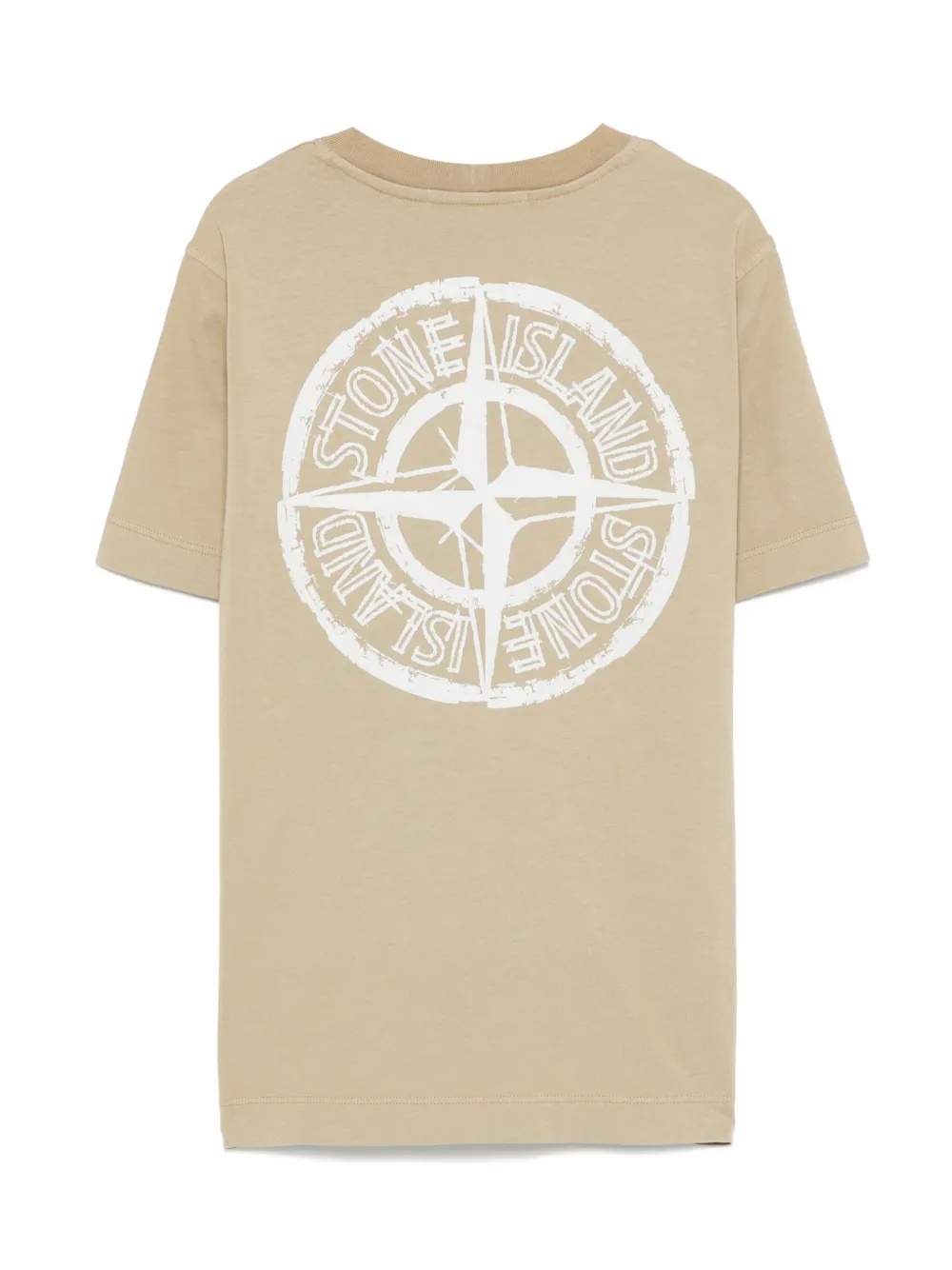 Stone Island Junior T-shirt met print - Beige