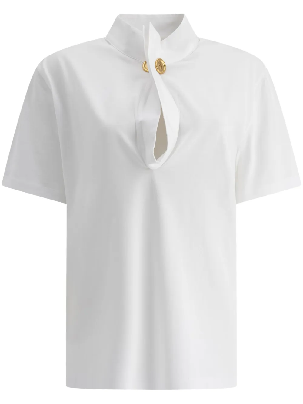 buttoned-collar T-shirt