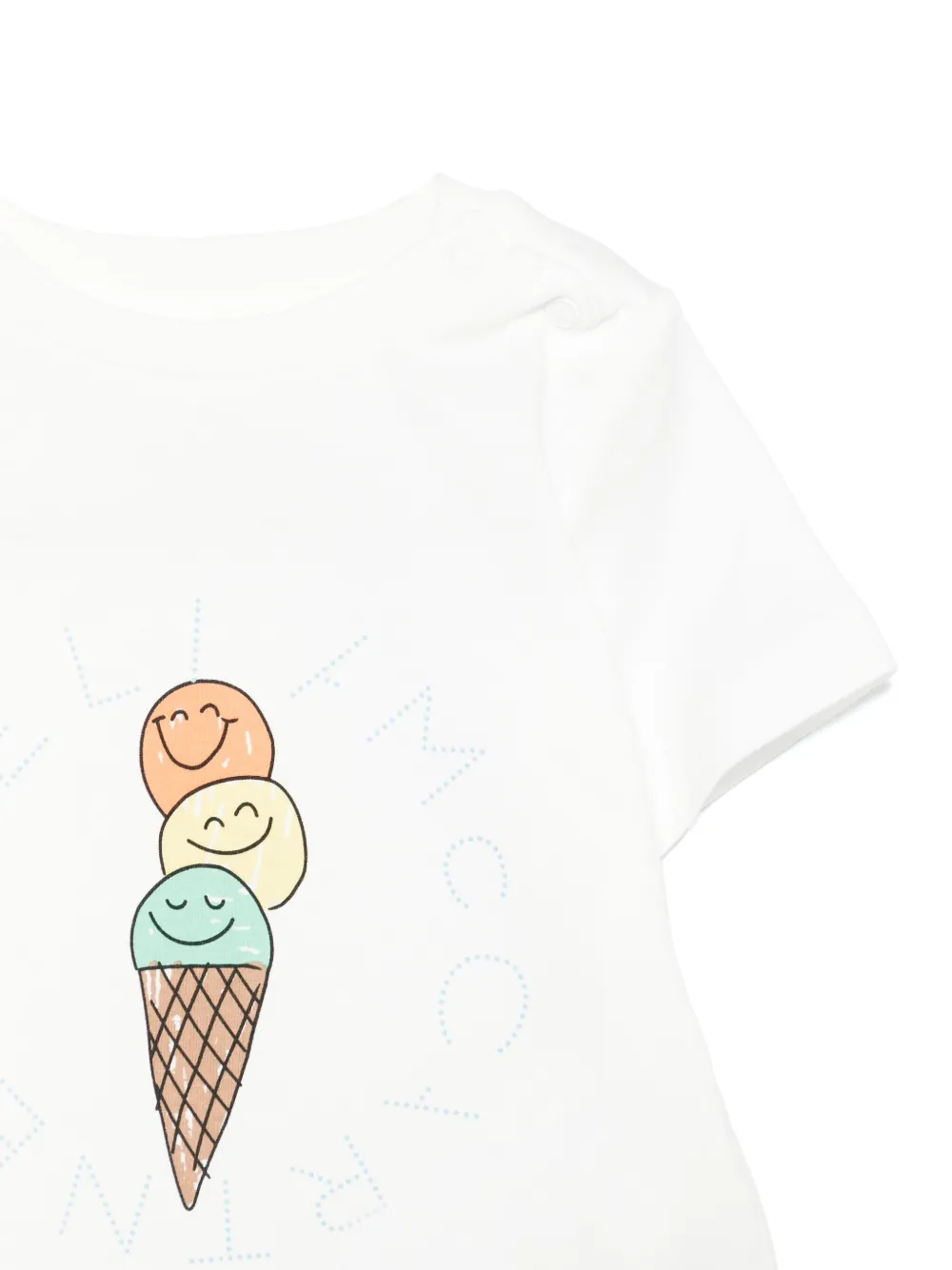 Stella McCartney Kids T-shirt met ijsjesprint Wit