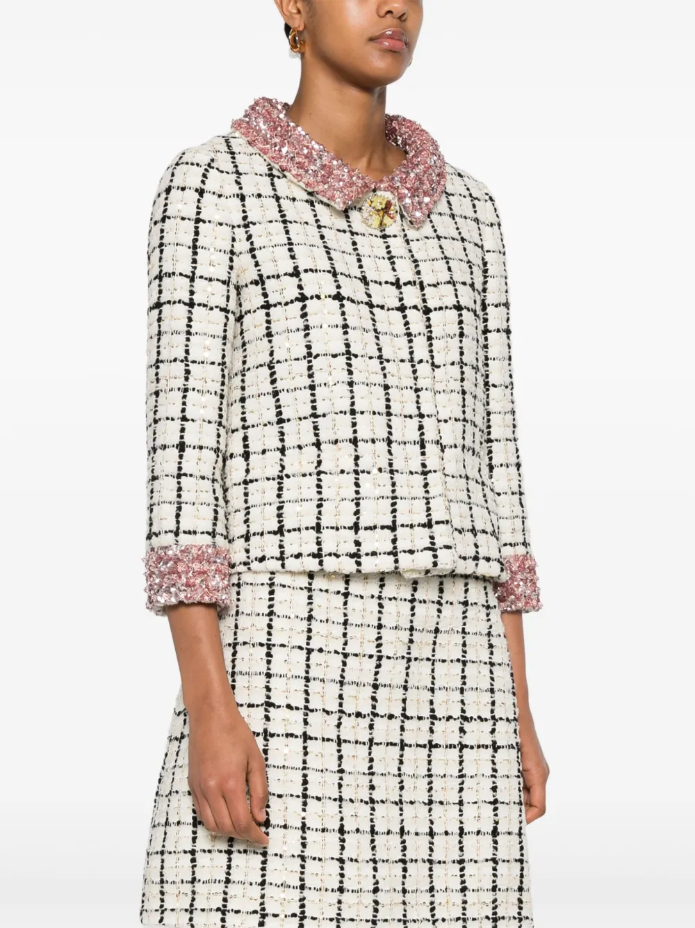 Valentino Garavani Tweed jack Beige