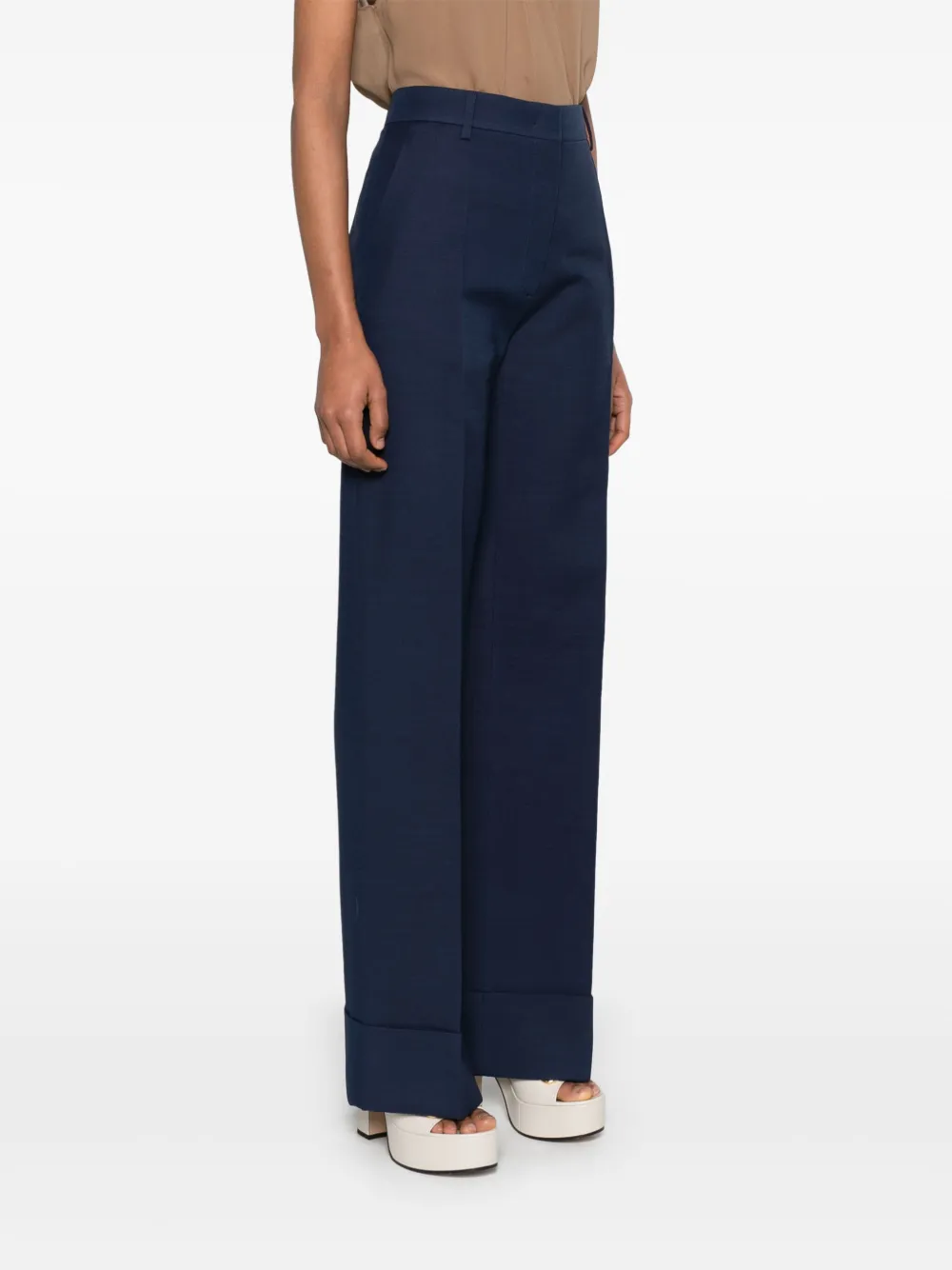 Valentino Garavani Crêpe broek Blauw