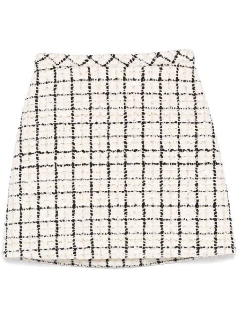 Valentino Garavani check-pattern tweed mini skirt