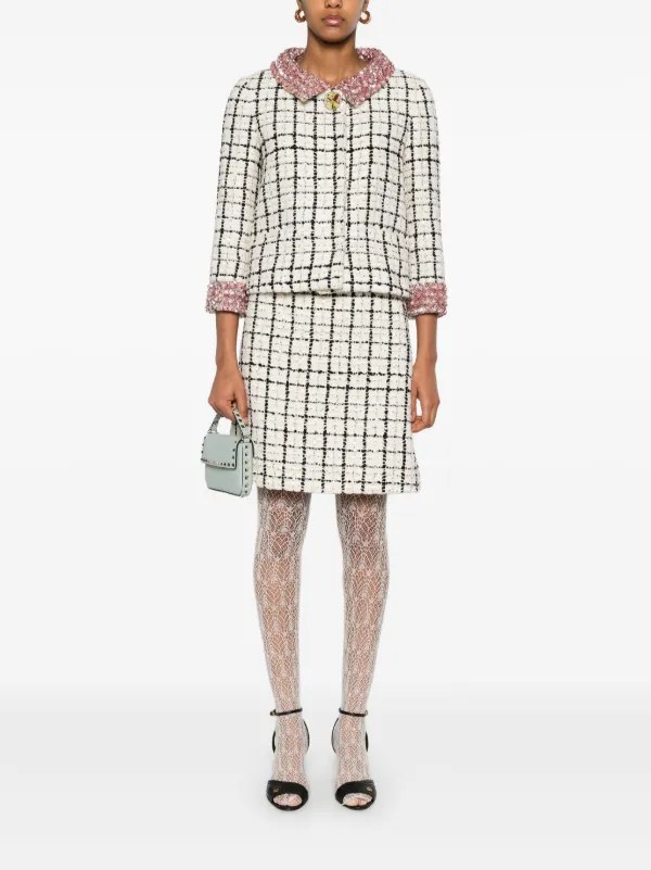 VALENTINO ホワイトツイードスカート 新品 VALENTINO ホワイトツイード