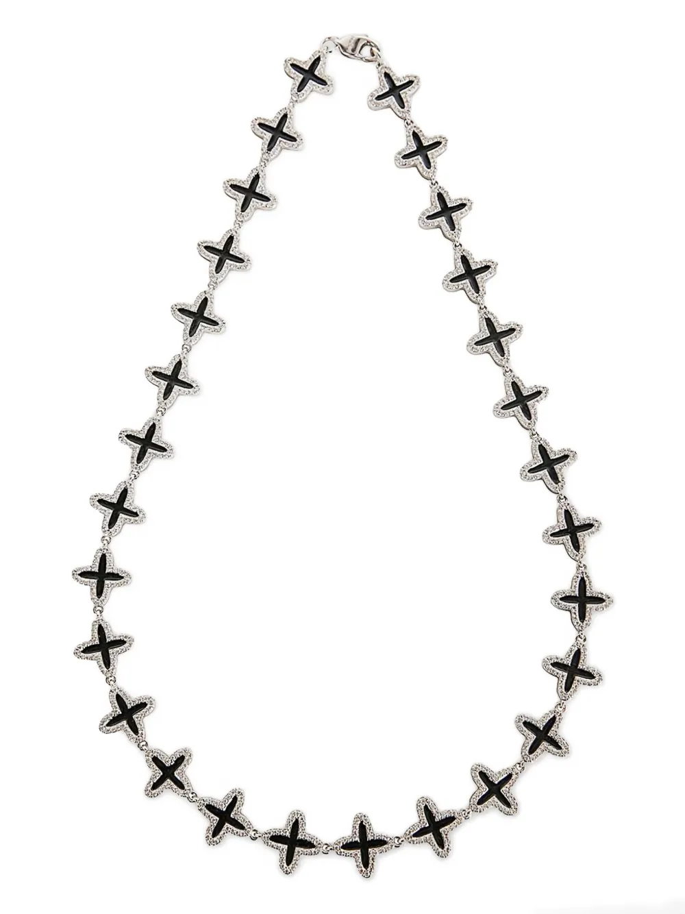 Darkai Clover Necklace In Black