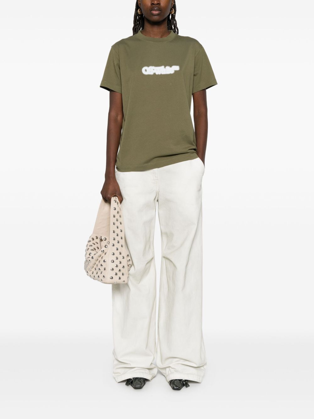 Off-White Spray Arrow T-shirt - Groen