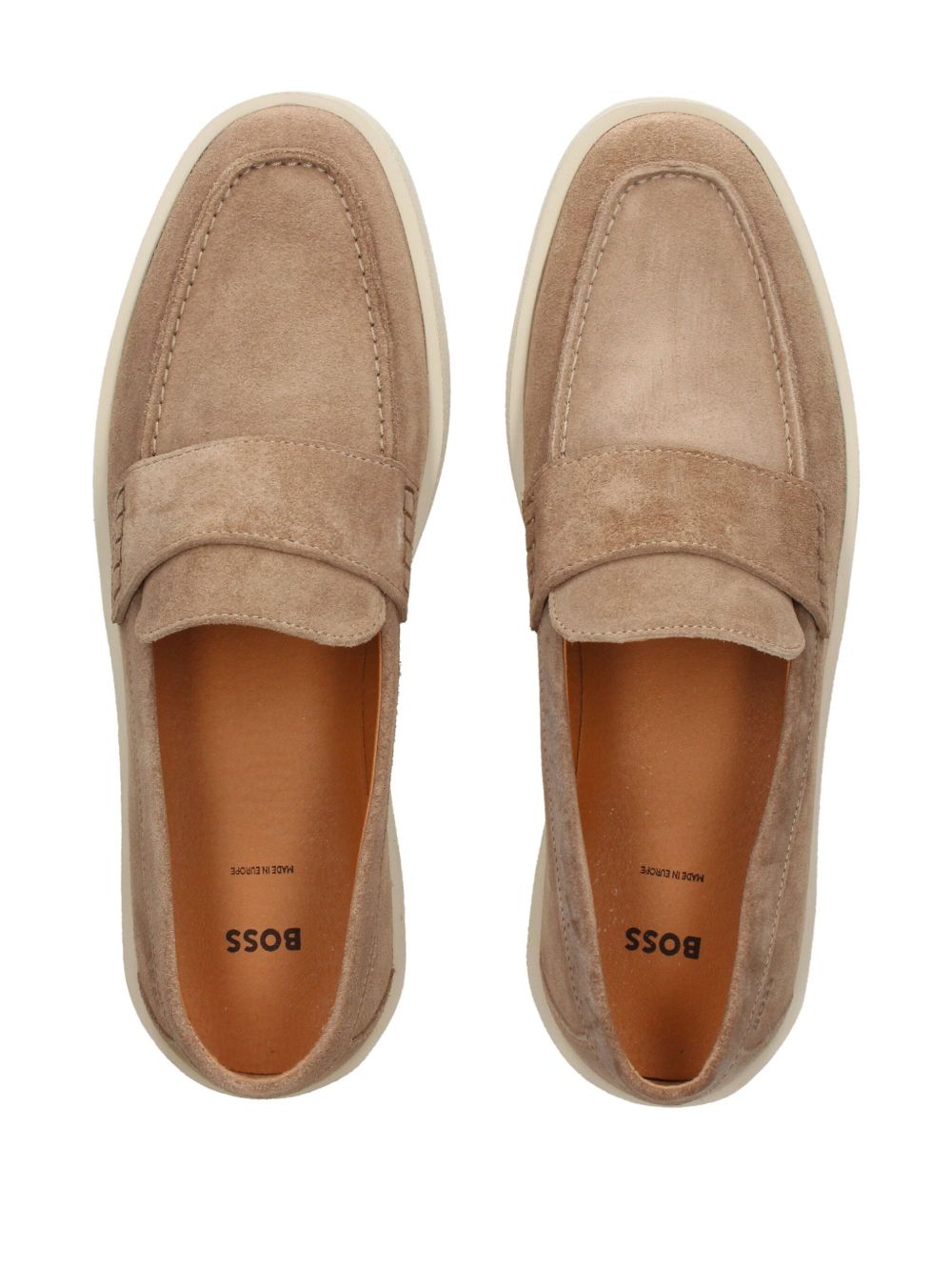 BOSS suede loafers Neutrals