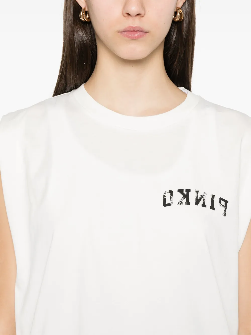 Shop Pinko Cacao T-shirt In White