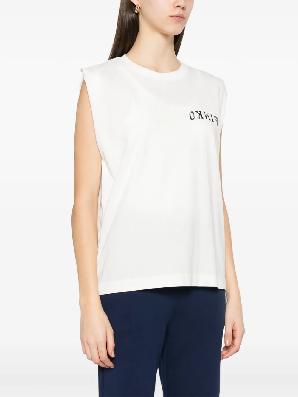 Shop Pinko Cacao T-shirt In White