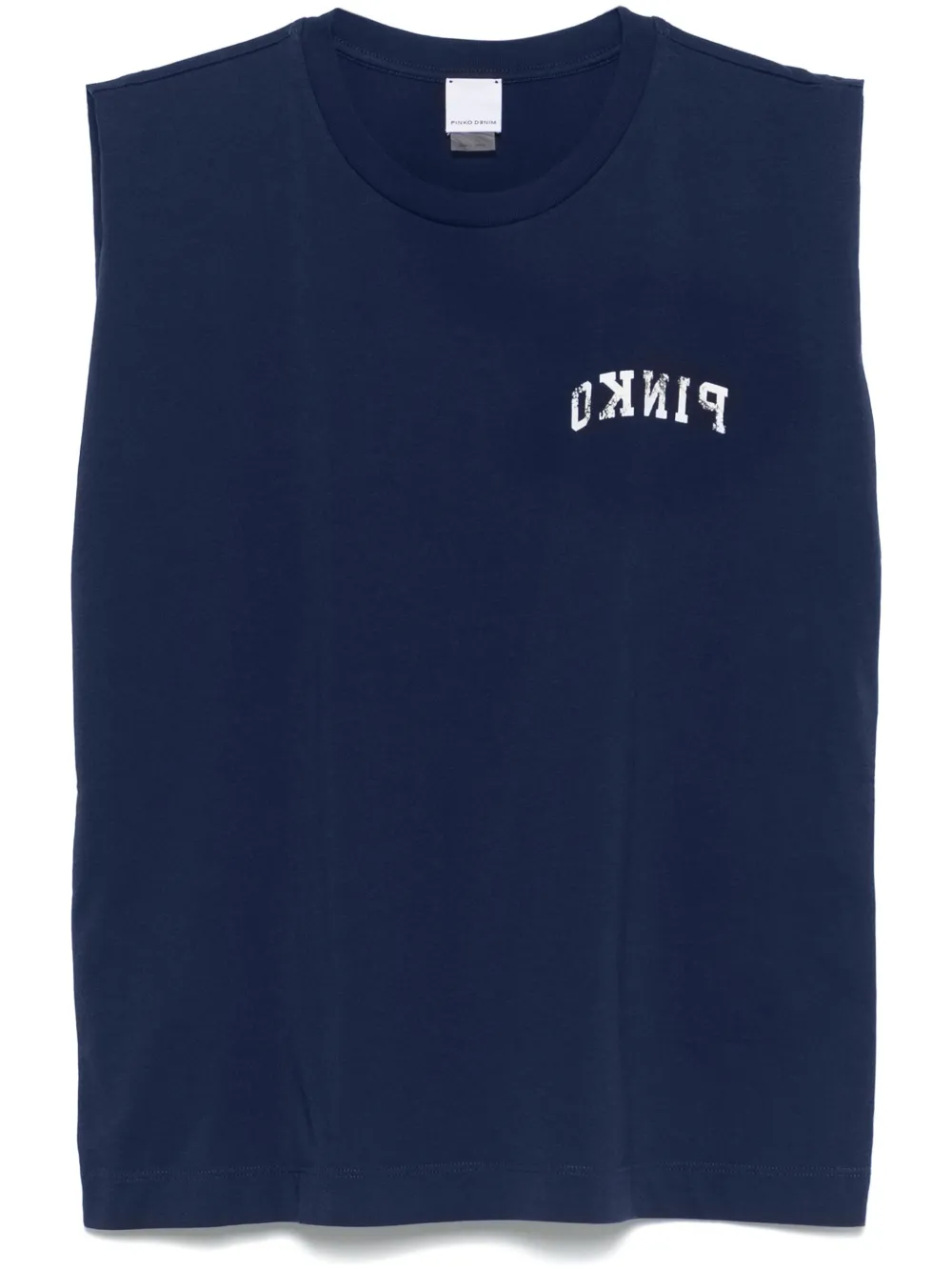 PINKO Tanktop met logoprint Blauw