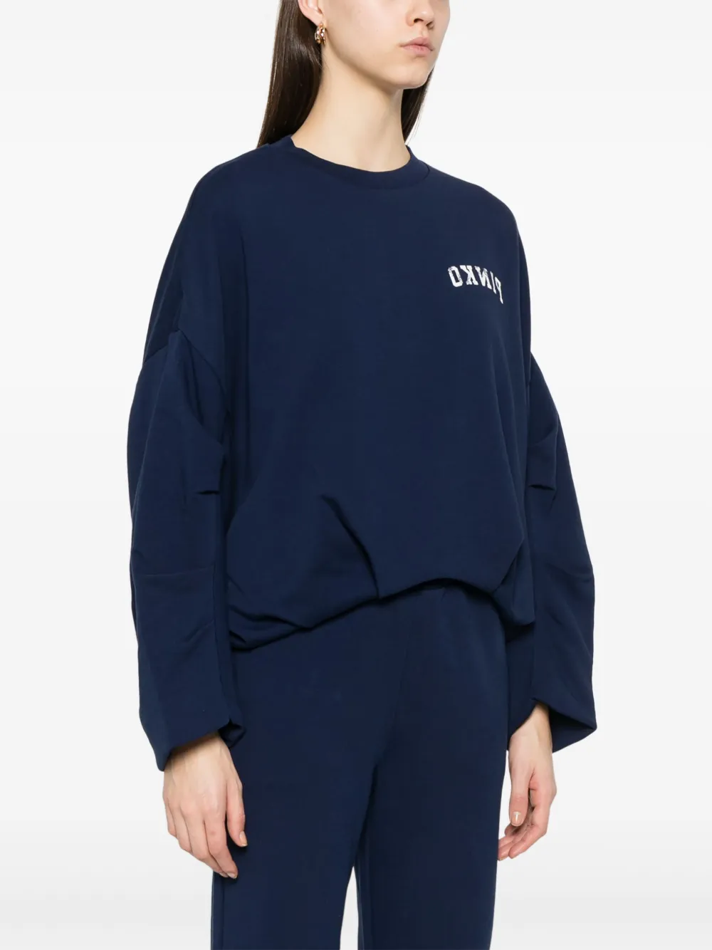 PINKO Sweater met logoprint Blauw