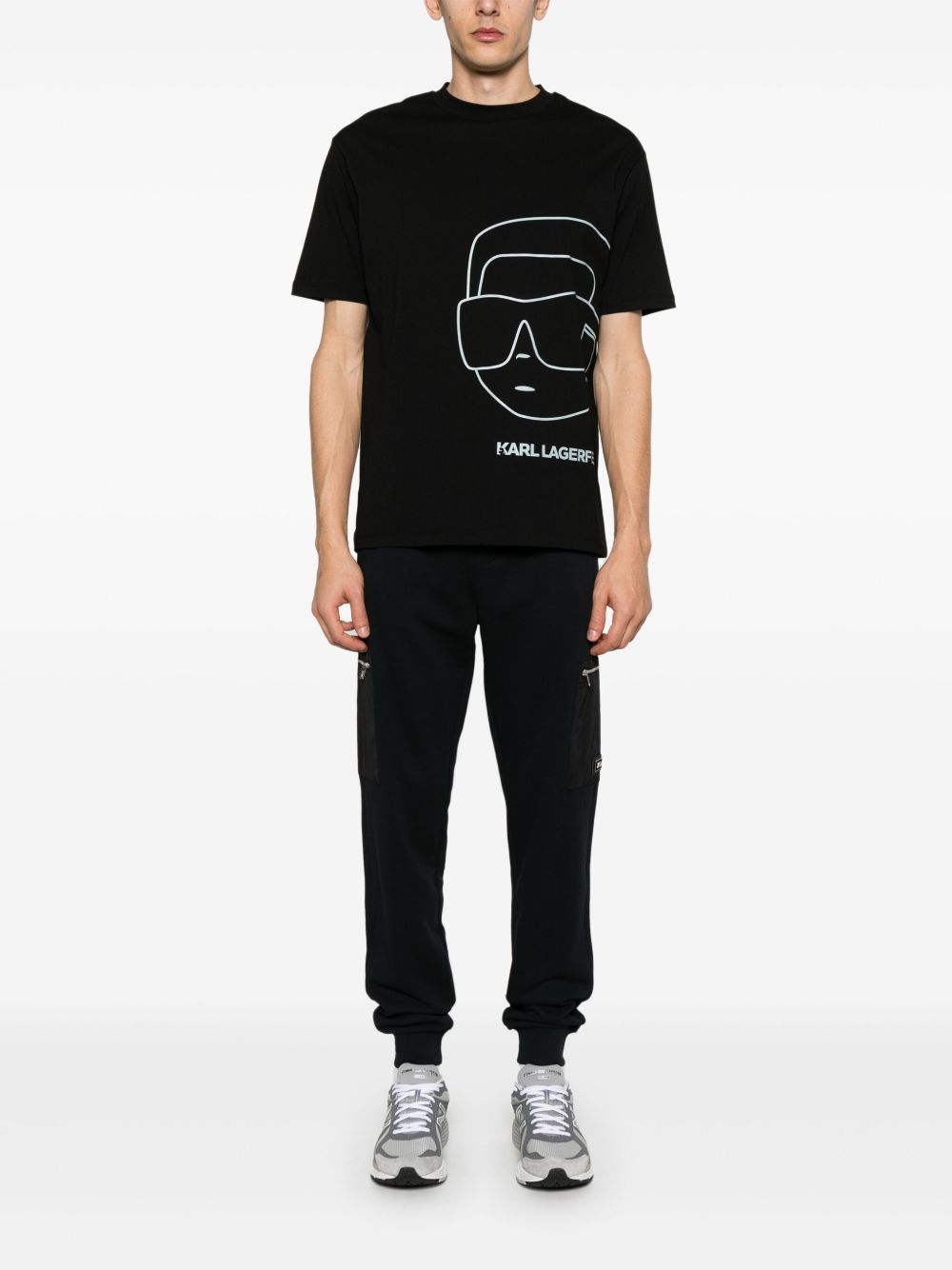 Karl Lagerfeld cargo track pants - Zwart