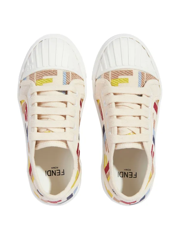 極美品 FENDI KIDS スニーカー サイズ19cm ズッカ Fendi Kids Domino Sneakers | Neutrals | FARFETCH