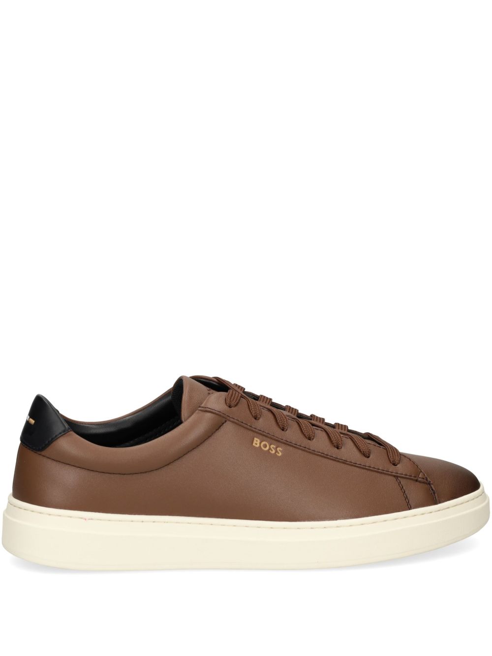 BOSS leather sneakers - Brown