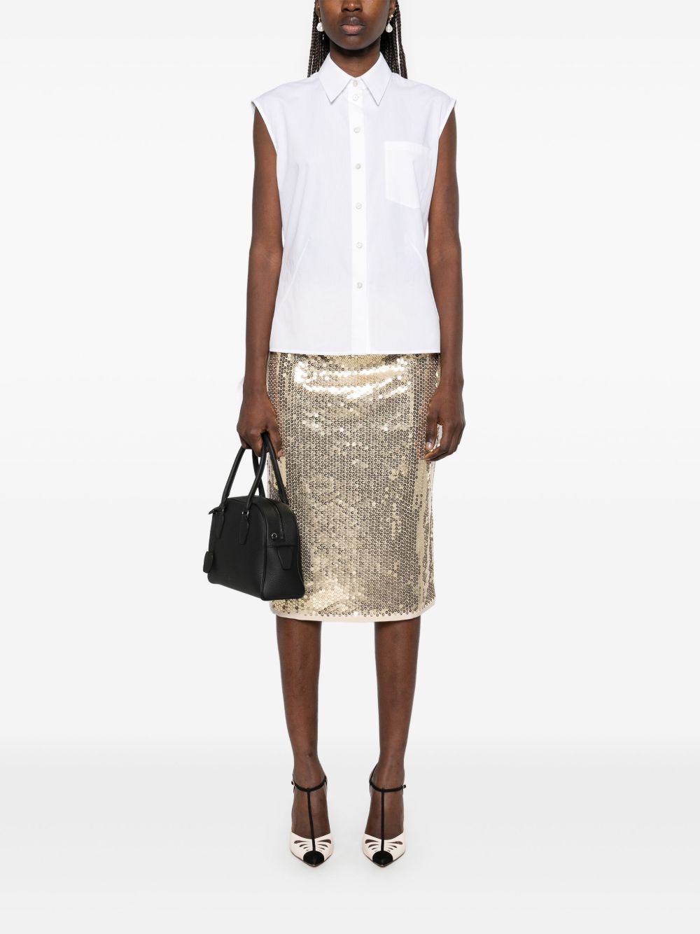 Prada Midi-rok met pailletten - Goud