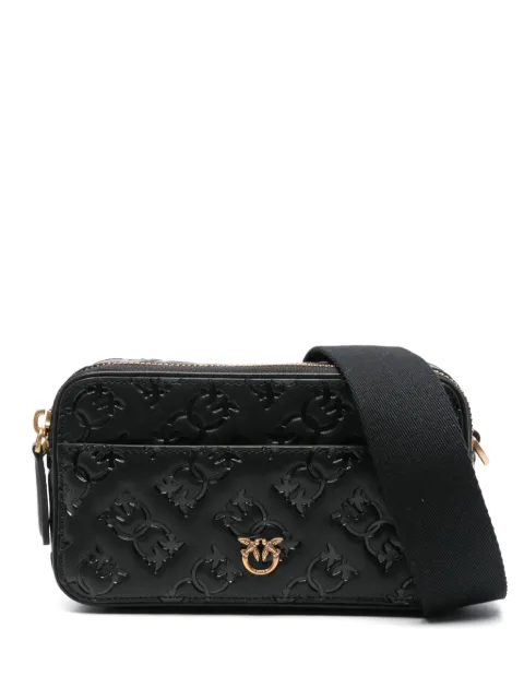 PINKO mini logo-debossed cross body bag