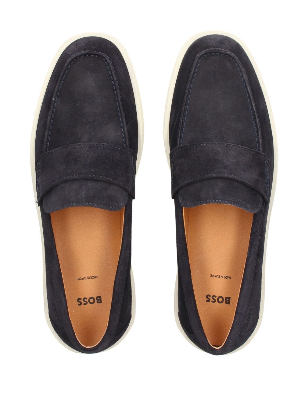 BOSS suede loafers Blue