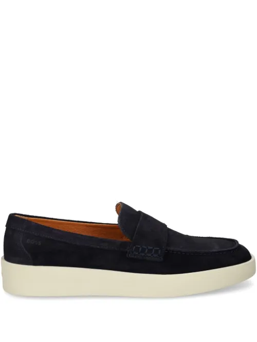 BOSS mocassins en daim - Bleu - BOSS - Modalova