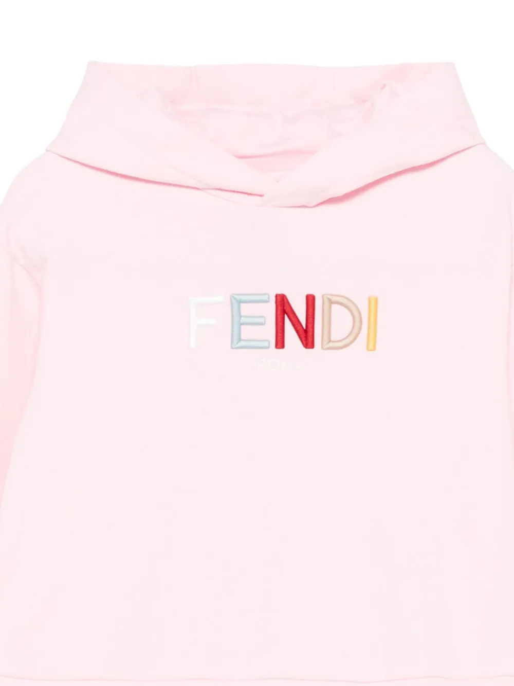 Fendi Kids Jurk met geborduurd logo Roze