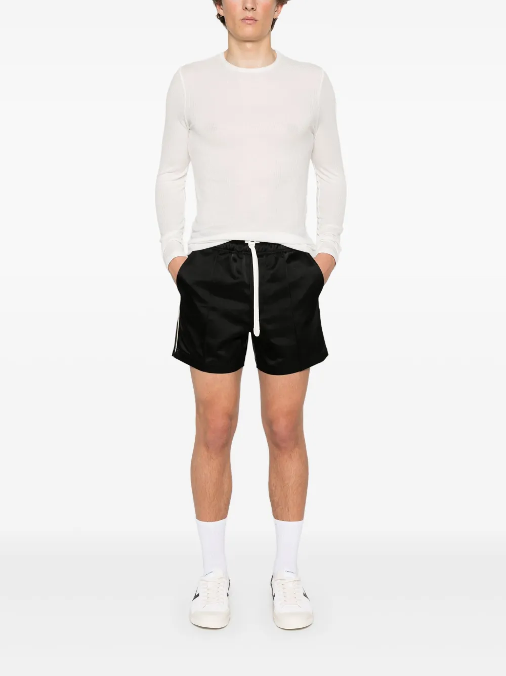 TOM FORD Satijnen shorts - Zwart