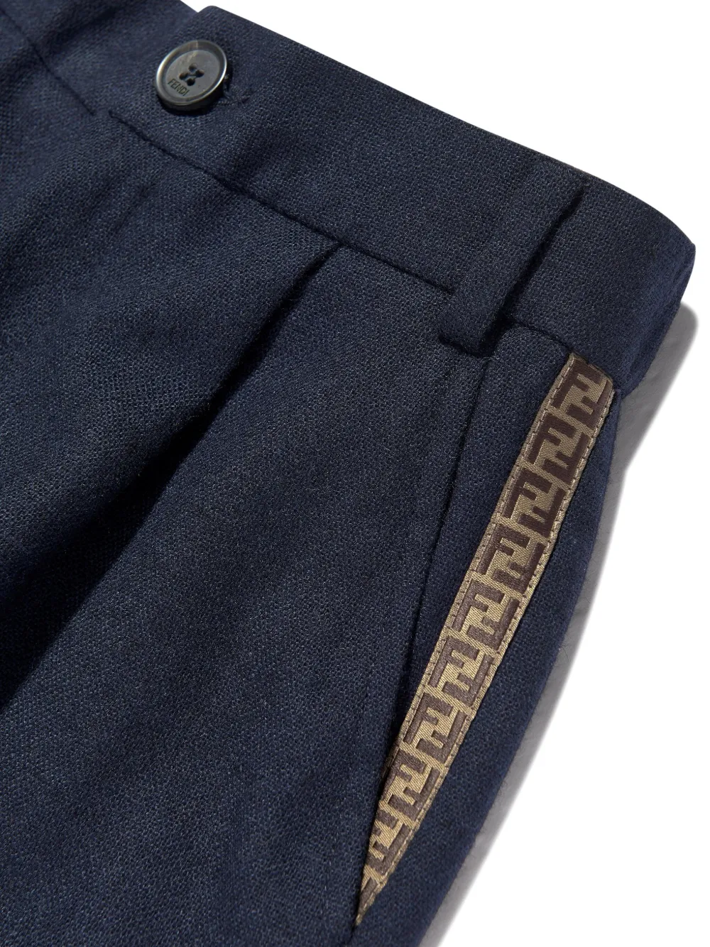 Fendi Kids Broek met FF-print Blauw