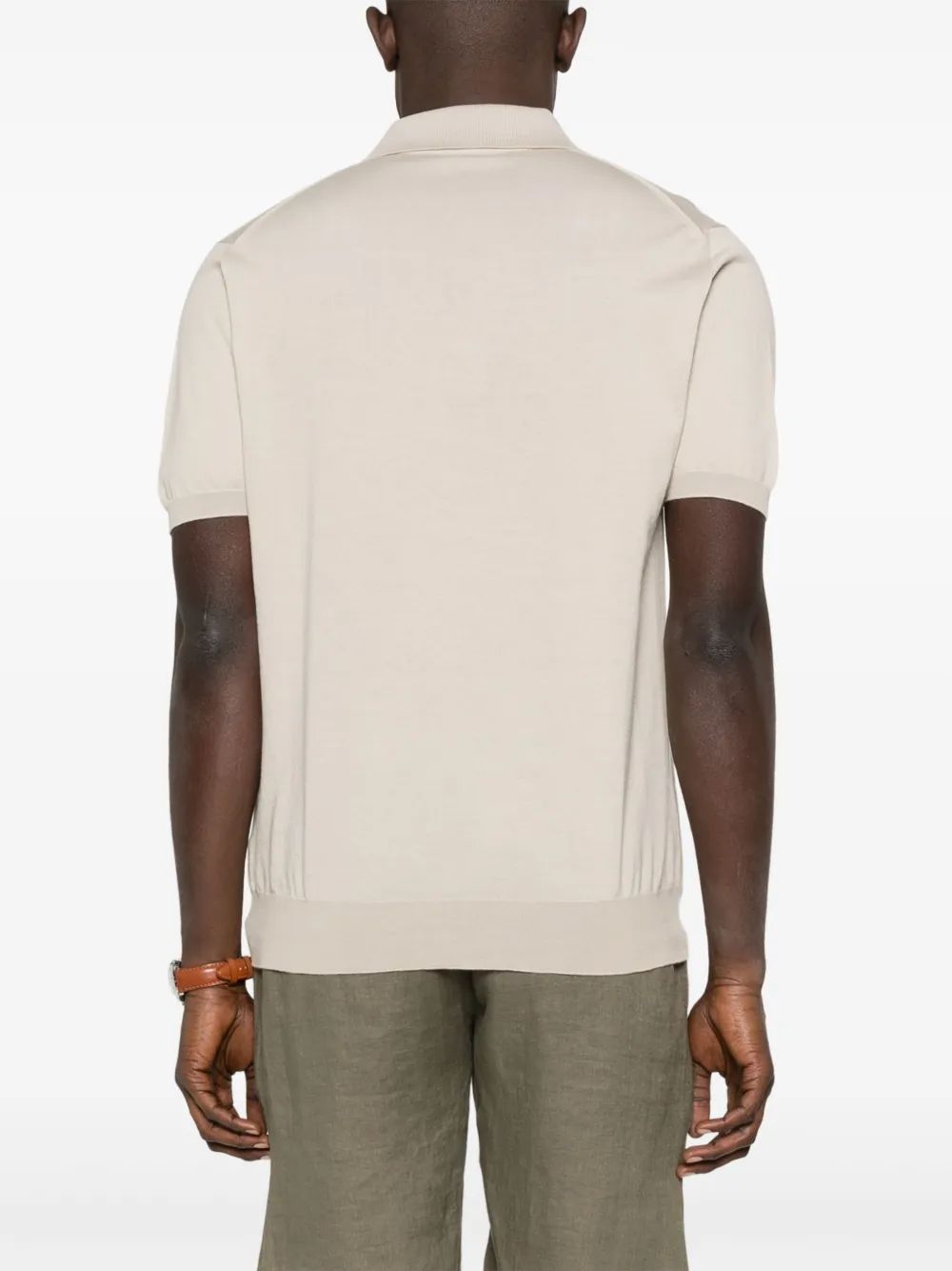KITON KNITTED POLO SHIRT